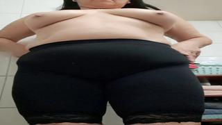 Mom wants me to lick her sweaty buttcheeks while wearing humongous granny panties