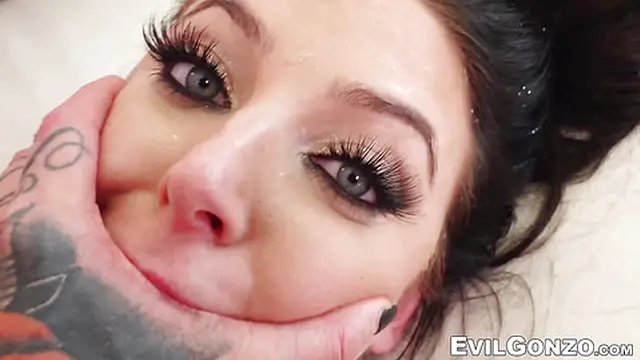 Babe with big tits gets fucked doggy style and slurps on clit