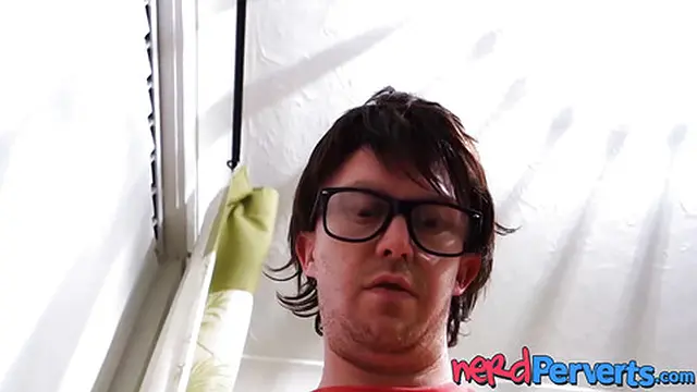 Chubby succubus Lucy Lane slobbering two geeky cocks