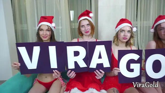 Christmas Party Fun with 5 Petite Girls Goldie Small Ellis Baileys Sofi Li Rina Ray and Kitsune Liss