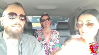 Threesome in the car (Lady Muffin —  Rae Lil Black)