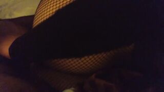 Having fun in motel with window open