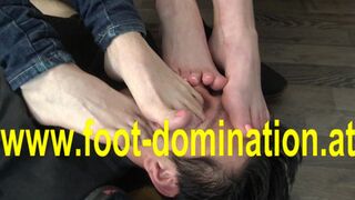 Bratty teen girl feet worship fetish - nasty toes, filthy sole sex