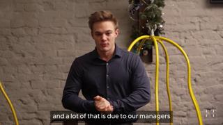 Four giant cocks for the top girl Office lust, part six