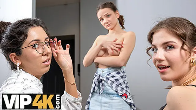 VIP4K  Strict lady boss can't resist spectacular lesbians 3some in the office