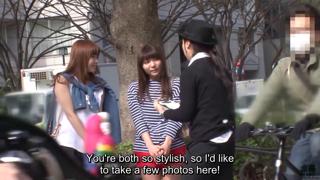 Two babes get played by sly Japanese seducer in raunchy trivia quest for nudity