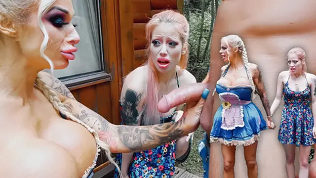 Huge boobed Sophie Anderson pee play and asslicker Angel Rae Doll