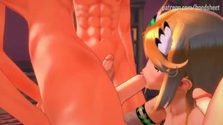 Xenoblade Chronicles' Mythra: White-Coated Lust Aegis in Intense Group Action