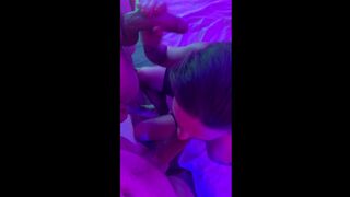 Maria enjoys sucking two cocks