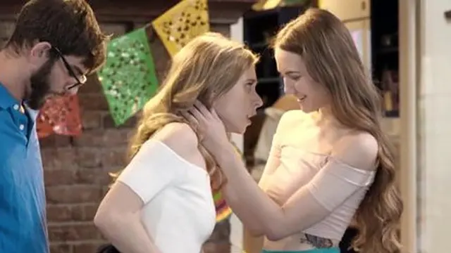 Anya Olsen #19 with Logan Long and Samantha Hayes