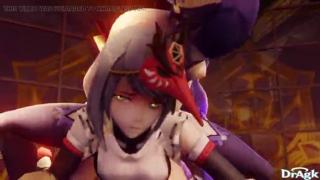 Filthy Genshin Bitches Gangbanged by Giant Dicks in 3D VR XXX Session