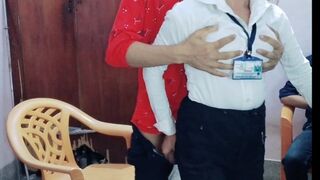 Two bossy dudes get two hot workers to suck😜, lick, and f**k each other on the job